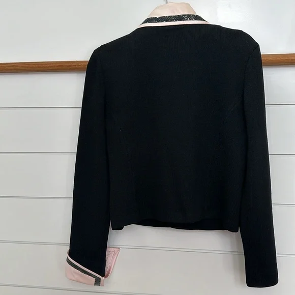 St John Evening,Marie Gray black jacket size 8. St John Basic black skirt size 8 - Picture 2 of 8